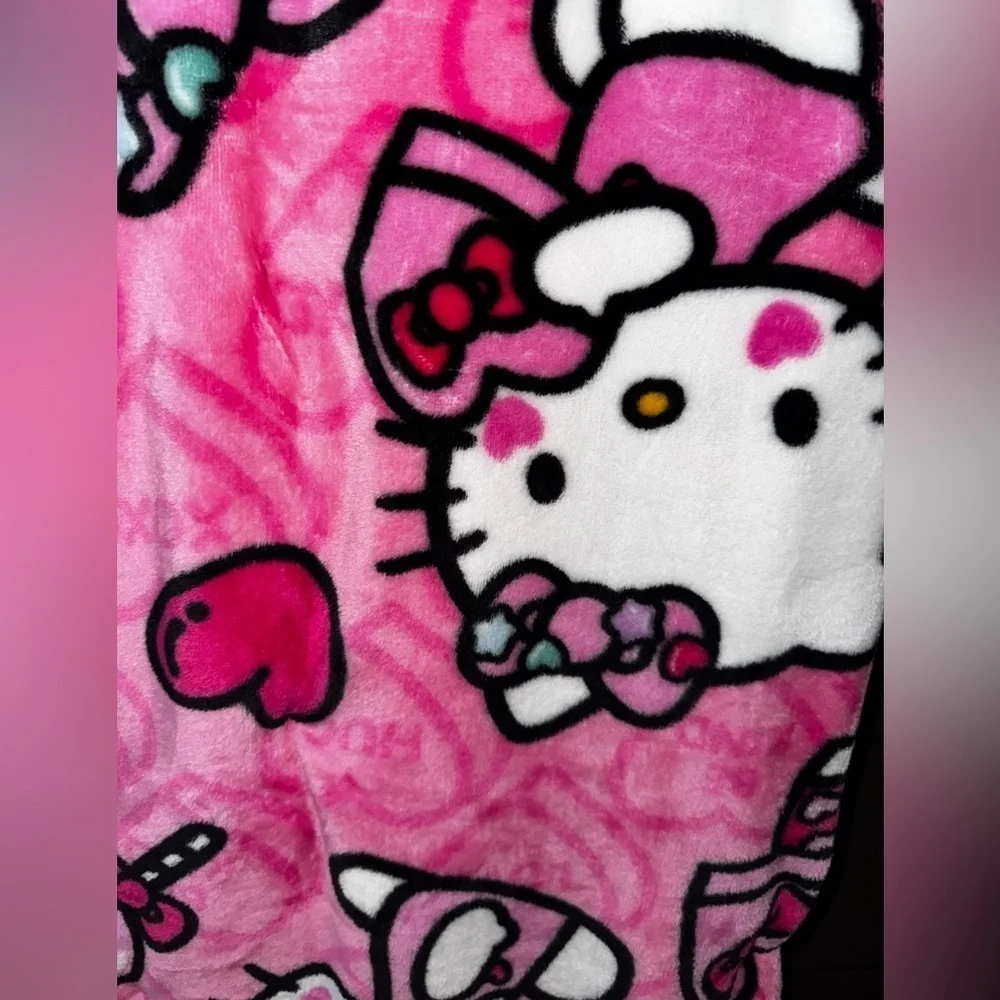 Hello Kitty Valentines Candy Hearts Blanket